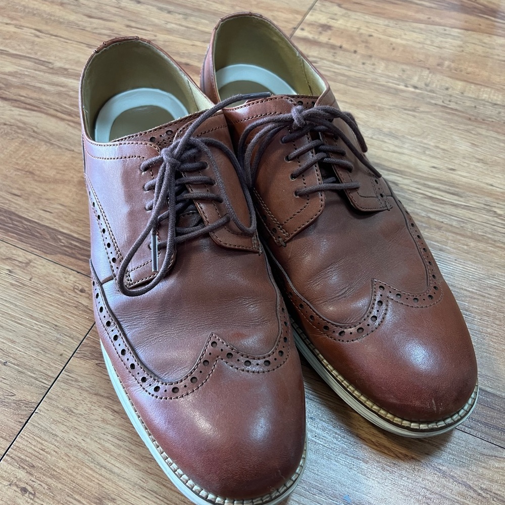 Classic Brown Leather Oxford Men's Dress Shoes